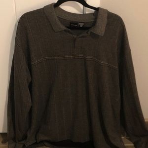 Dark Brown Long Sleeve Polo